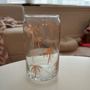 Palm Tree glass cup
